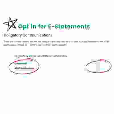 Opt in for e-statements