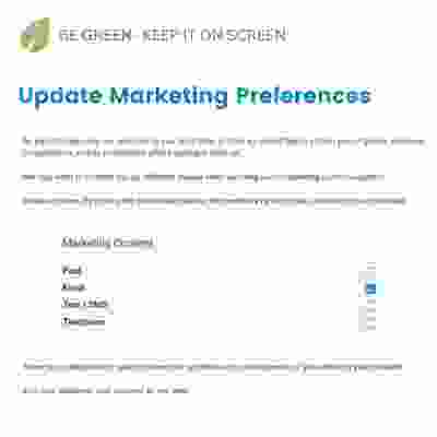 Update Marketing preferences