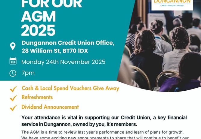 DCU AGM takes place on the 24th November for members at 7pm