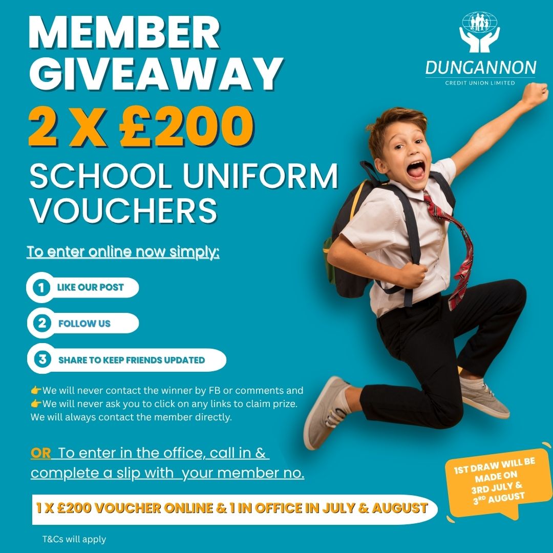 DCU £200 School Uniform Voucher Giveaway