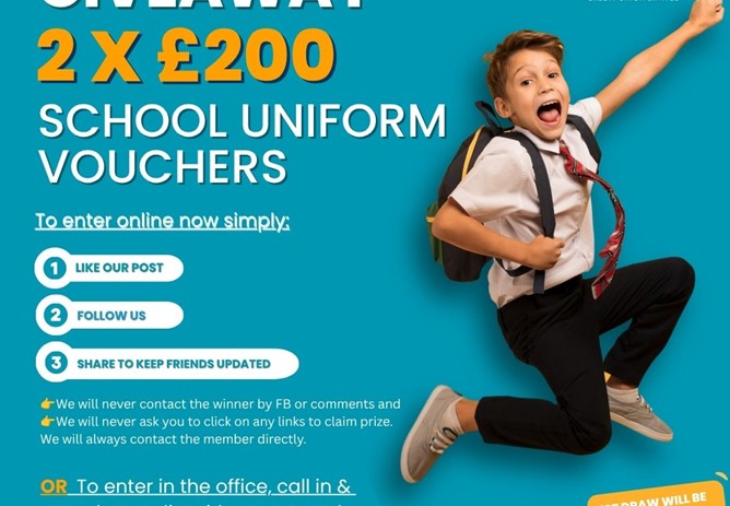 DCU £200 School Uniform Voucher Giveaway